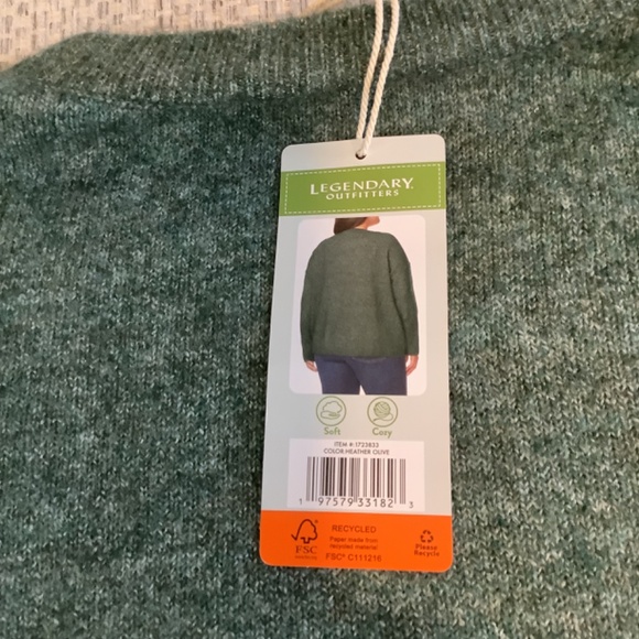 Women’s LEGENDARY Outfitters Green Soft & Cozy Long Sleeve Sweater Size XXL NWT - Picture 5 of 9